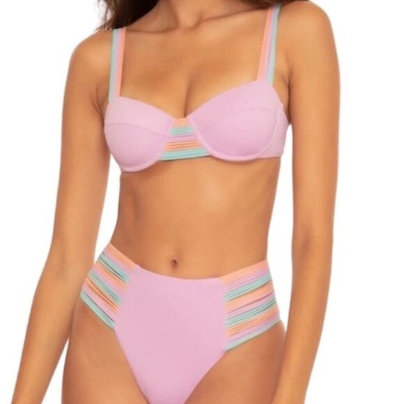 Isabella Rose Lavender Lucca Bikini Top Sz L NWT - Picture 4 of 12